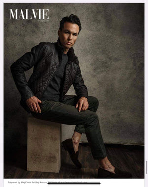MALVIE Magazine Cover 2021 with Sustainable Leather & Cross Media Materials