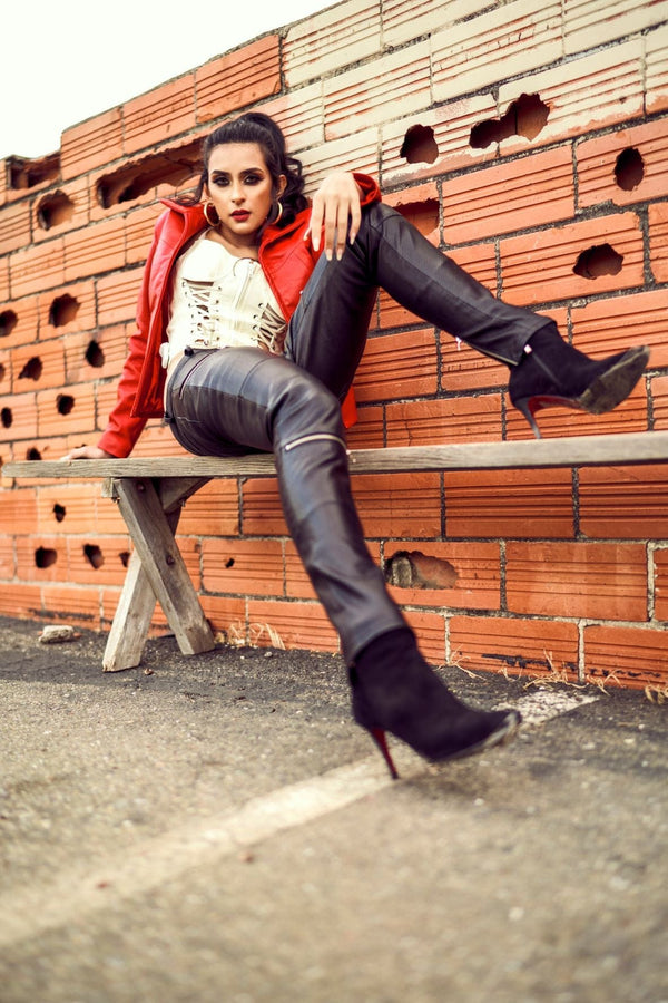 Lipstick Red Zip Yoke Jacket