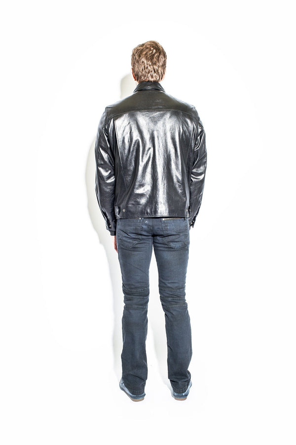 Men's Black Label Leather French Jacket