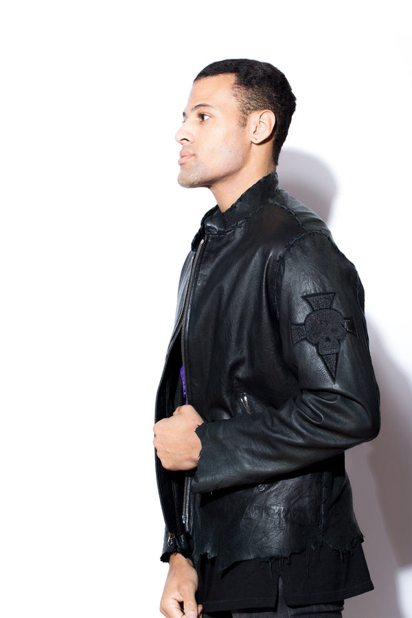 Men's West Coast Leather Skull Jacket