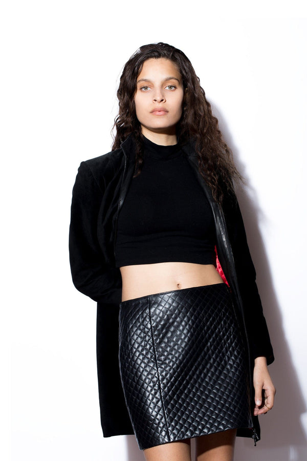 Women's West Coast Leather Quilted Skirt