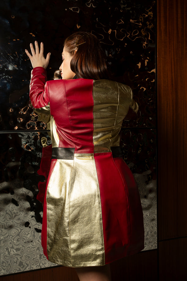 49ers Multi Color Women's Zip Coat Dress
