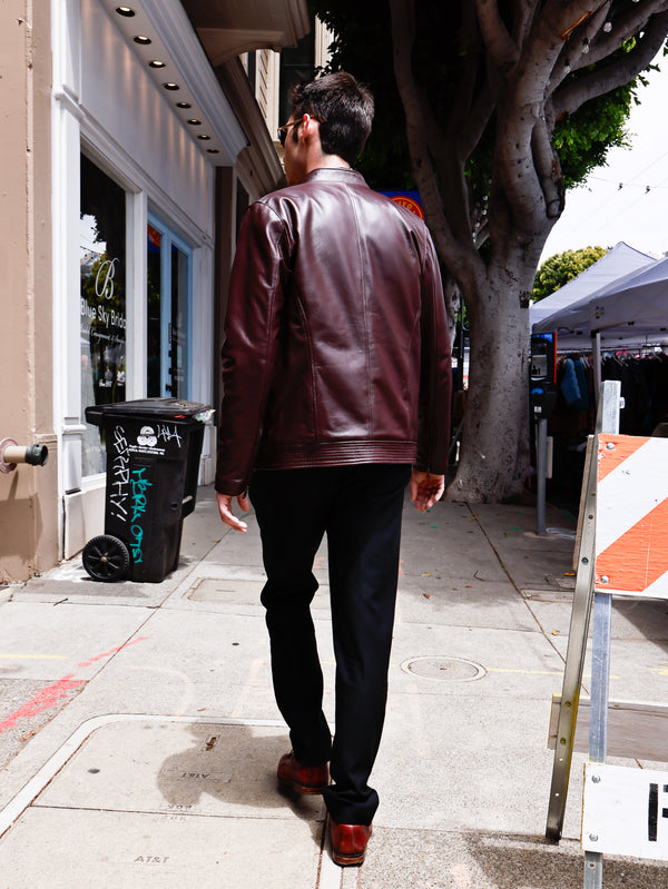 Burgundy Racer Jacket