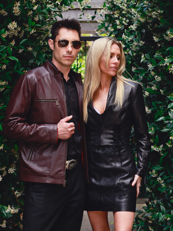 Burgundy Racer Jacket