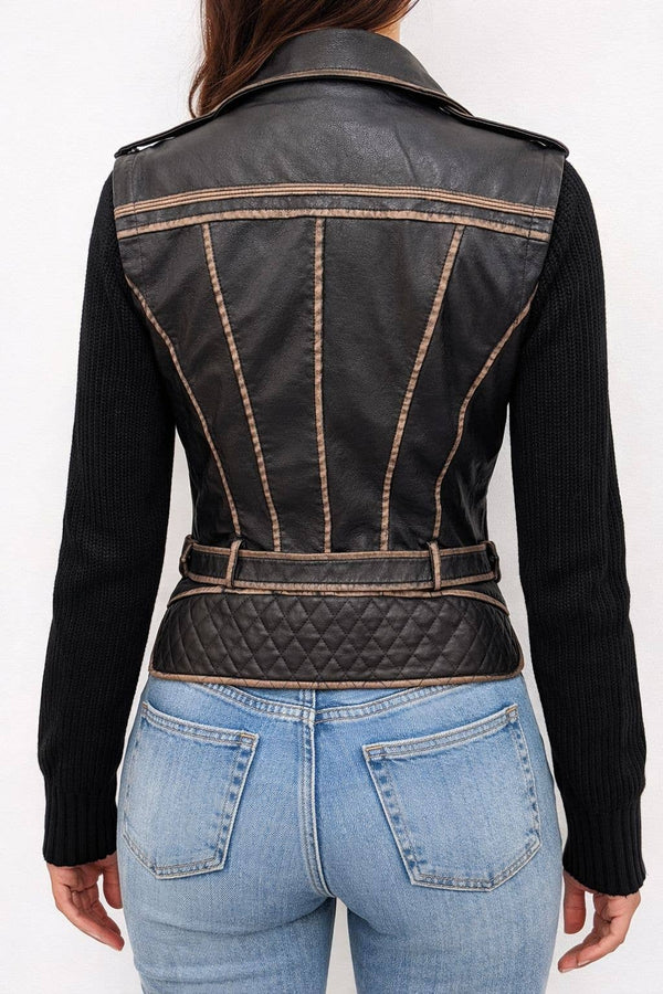 Vegan Leather & Stretch Fabric Phoenix Fusion Biker