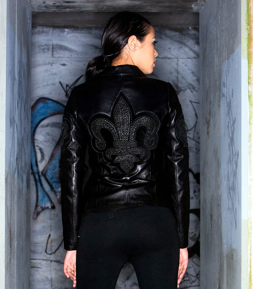Fleur De Lys Zipper Jacket – West Coast Leather