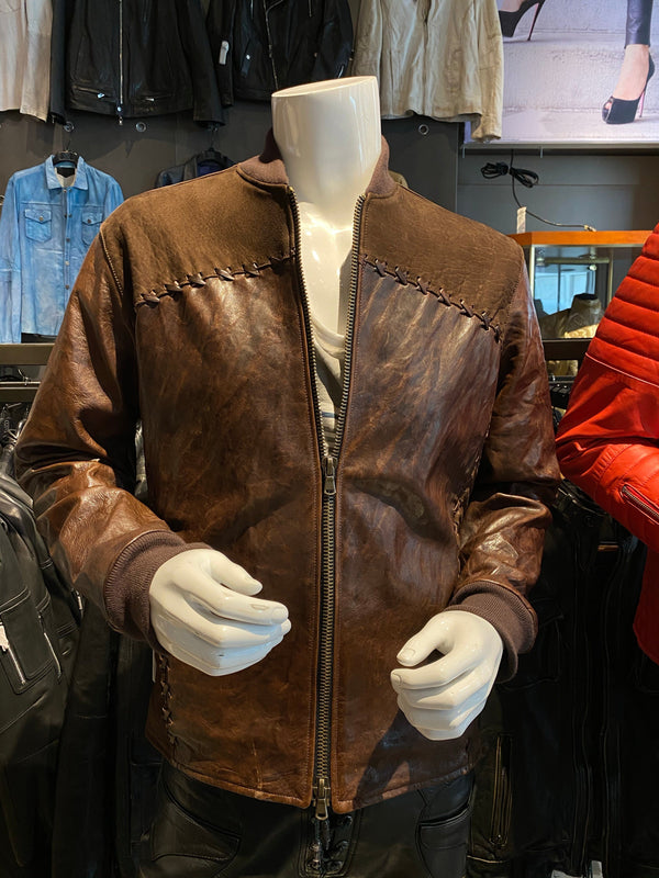 Brown Suede Leather Men’s Jacket