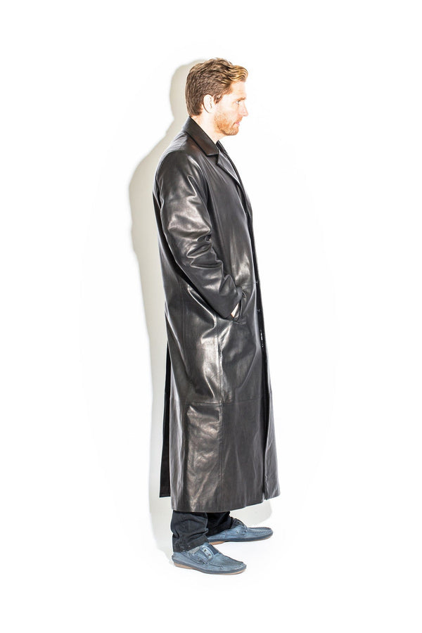 Mens Vintage Faux Leather Trench Coat Steampunk Gothic Full Length Overcoat  Windproof Big and Tall Motorcycle Jacket - Walmart.com