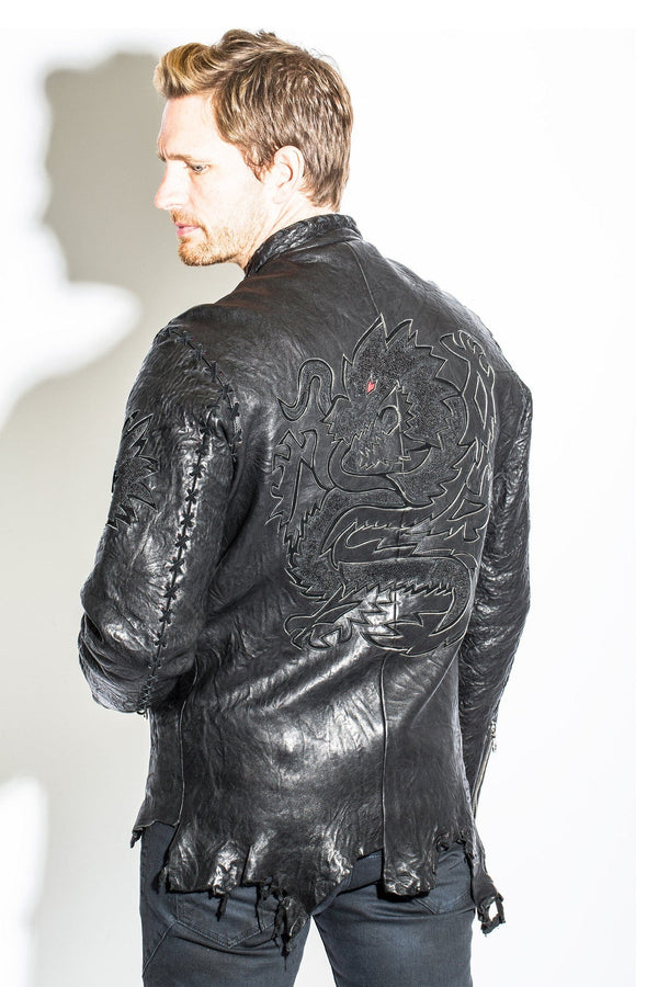 Men's Black Label Collection Dragon Handlace with Exotic Stingray Details