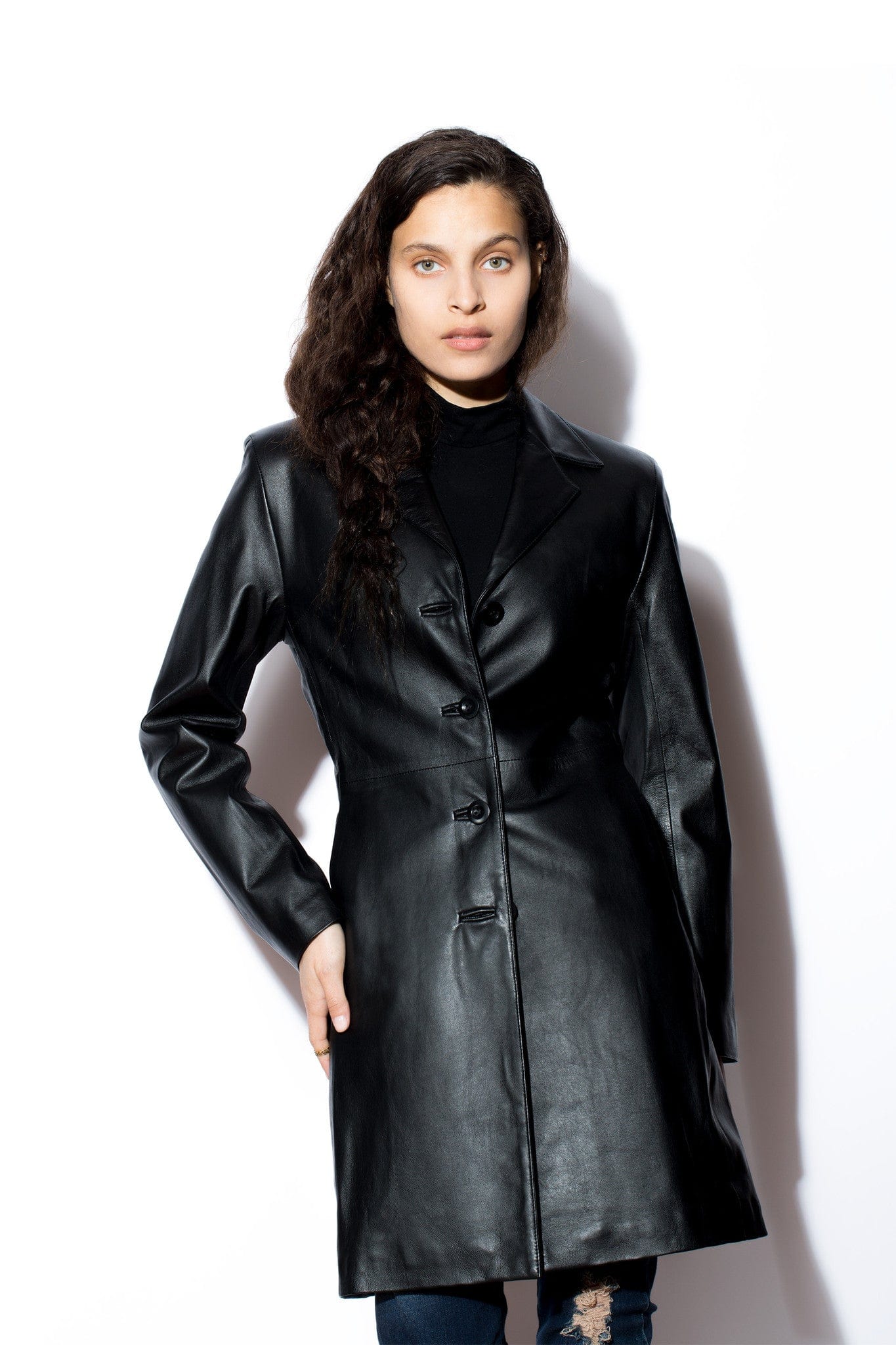 Women's West Coast Leather 4 Button 7/8's Coat Women's West Coast Leather 4 Button 7/8's Coat